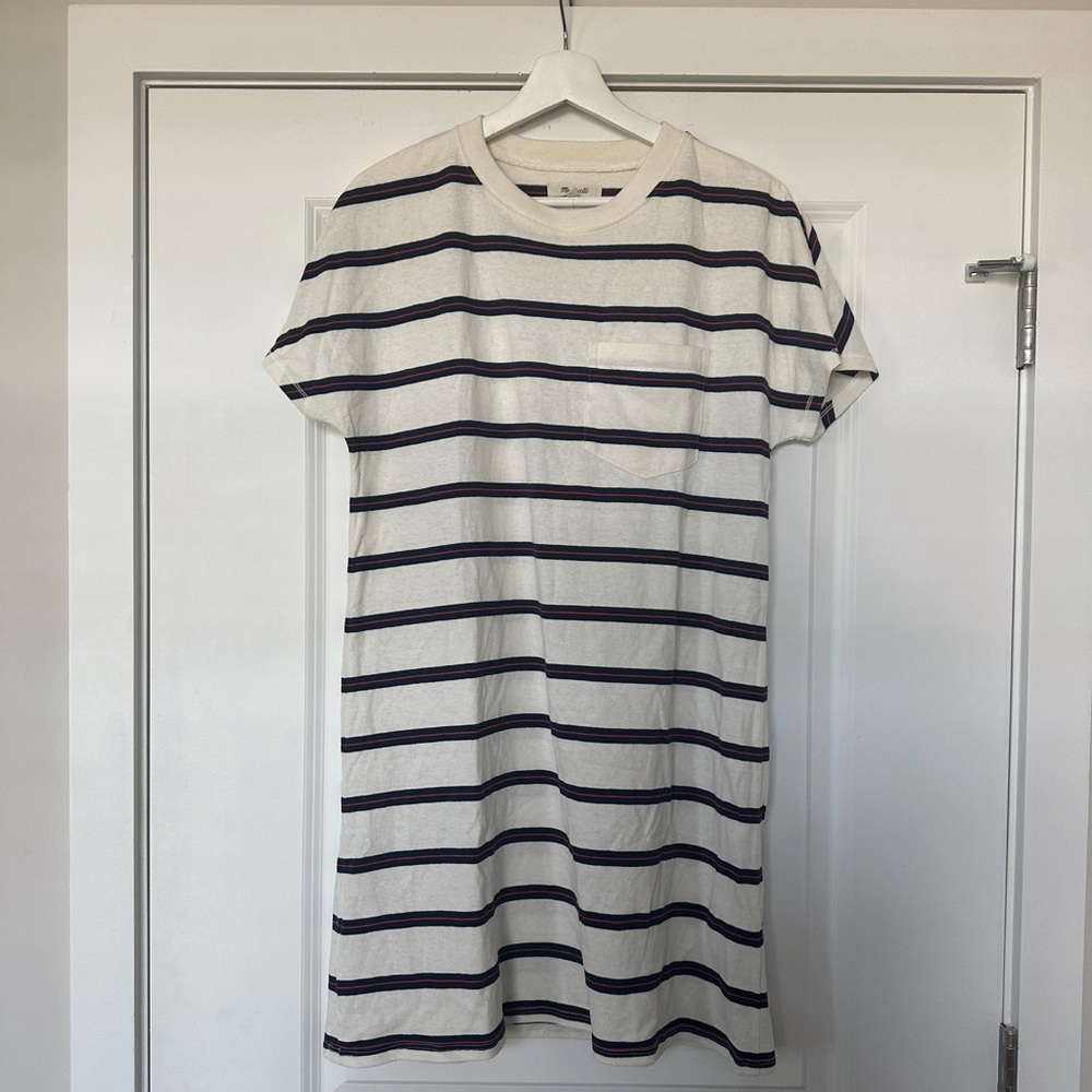 Madewell striped t-shirt dress (s)